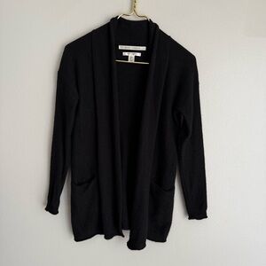Max Studio women’s 2-ply cashmere pocket cardigan black size small